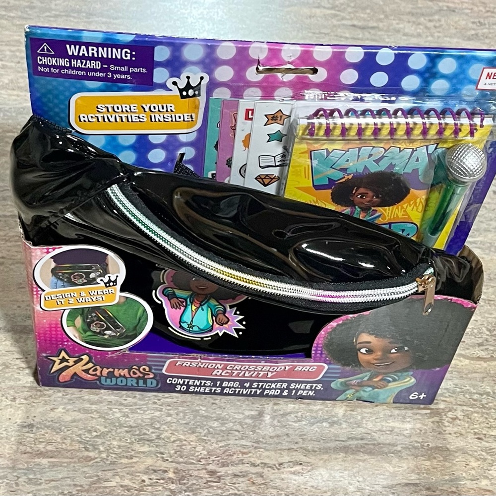 NIB Karma’s World Fashion Crossbody bag activity set